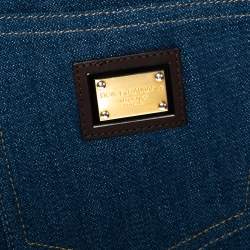 Pre Owned Dolce & Gabbana Indigo Denim Slim Fit Jeans XS
