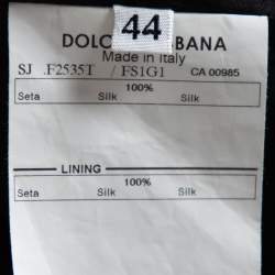 Pre Owned Dolce & Gabbana Brown Leopard Printed Silk Cropped Bolero Jacket M 