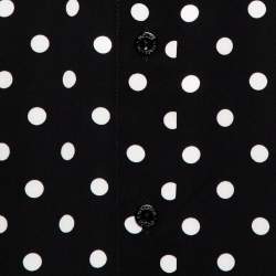 Pre Owned Dolce & Gabbana Monochrome Polka Dotted Silk Sleeveless Shirt S