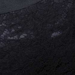 Pre Owned Dolce & Gabbana Black Lace Tapered Trousers L