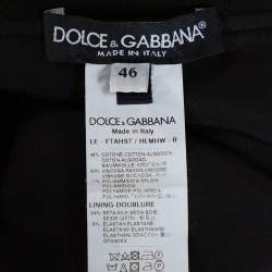 Pre Owned Dolce & Gabbana Black Lace Tapered Trousers L