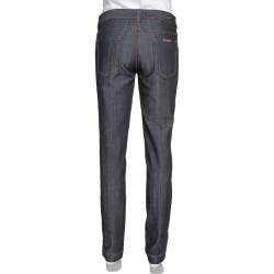 Pre Owned Dolce & Gabbana Black Denim Zipper Hem Regular Fit Jeans M