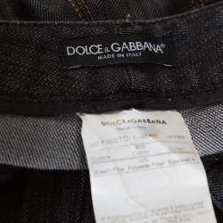 Pre Owned Dolce & Gabbana Black Denim Zipper Hem Regular Fit Jeans M
