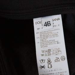 Pre Owned بنطلون جينز دولتشي أند غابانا قصه كيوت ممزق دنيم أسود مقاس كبير (لارج)