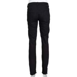 Pre Owned بنطلون جينز دولتشي أند غابانا قصه كيوت ممزق دنيم أسود مقاس كبير (لارج)