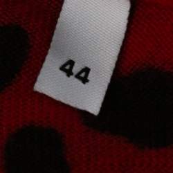 Dolce & Gabbana Red Leopard Pattern Wool Knit Jumper M