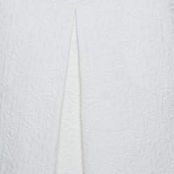 Pre Owned تنورة دولتشي أند غابانا قصه حرف ايه  جاكارد قطن نقشة موردو ديزي أبيض مقاس وسط (ميديوم)