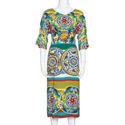 Dolce & Gabbana Multicolor Printed Crepe Sheath Dress L Dolce & Gabbana |  TLC