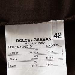 Dolce & Gabbana Brown Jersey Embellished T-Shirt M