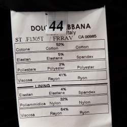 Pre Owned جاكيت بليزر دولتشي أند غابانا قطن أسود مفصل مقاس متوسط - ميديوم