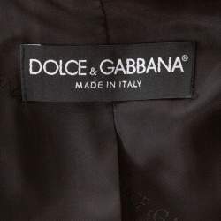 مملوكة مسبقًا جاكيت دولتشي آند غابانا بحزام بنقشة جلد الفهد مقاس متوسط - ميديوم