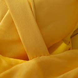 Pre Owned Dolce & Gabbana Yellow Silk Bow Detail Sleeveless Maxi Dress M