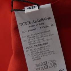 Pre Owned Dolce & Gabbana  Multicolor Caretto Print Sleeveless Shift Dress L