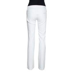 Pre Owned Dolce & Gabbana White Denim Cool Fit Flared Jeans M