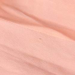 Pre Owned Dolce & Gabbana Peach Brocade Silk Dress S