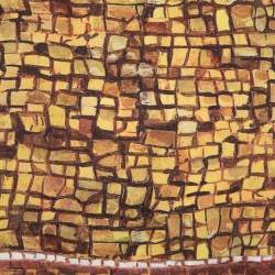 Pre Owned Dolce & Gabbana Yellow Mosaic Print Crepe Sheath Dress L