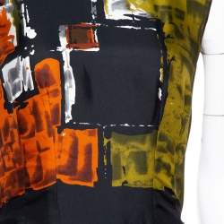 Pre Owned Dolce & Gabbana Multicolor Abstract Print Silk Sleeveless Dress M