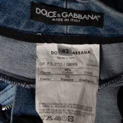 Pre Owned Dolce & Gabbana Blue Denim Straight Leg Jeans M
