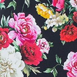 مملوكة مسبقًا Dolce & Gabbana Black Floral Printed Crepe Sleeveless Midi Dress S