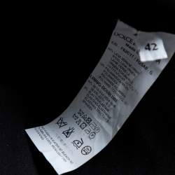 Pre Owned Dolce & Gabbana Black/White Houndstooth Tweed Blend Glitter Detail Midi Dress M