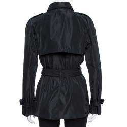 مملوكة مسبقًا Dolce & Gabbana Black Polyester Double Breasted Coat S