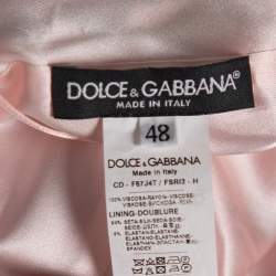 مملوكة مسبقًا Dolce & Gabbana Pink Floral Printed Crepe Sheath Dress L