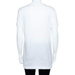 Pre Owned Dolce & Gabbana White Cotton Princess Logo T-Shirt S