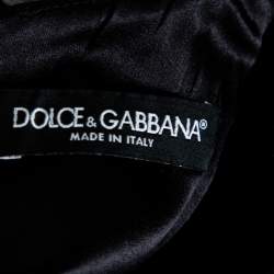 مملوكة مسبقًا Dolce & Gabbana Black Jacquard Contrast Floral Lace Shift Dress S