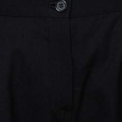 Pre Owned Dolce & Gabbana Black Wool Blend Cropped Trousers S