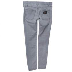 Pre Owned Dolce & Gabbana Grey Denim Kate Slim Fit Jeans XS