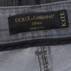 Pre Owned Dolce & Gabbana Grey Denim Kate Slim Fit Jeans XS