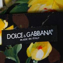 Pre Owned Dolce & Gabbana Multicolor Floral Print Cotton Mini Skirt L