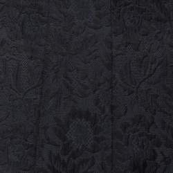 Pre Owned Dolce & Gabbana black Floral Embossed Jacquard Fit & Flare Short Skirt L