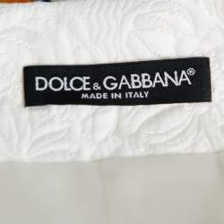 Pre Owned تنورة قصيرة دولتشي أند غابانا جاكار نقش زهور متعددة الألوان متوسط