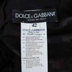 Dolce & Gabbana Black Floral Printed Chiffon & Lace Trim Maxi Dress M