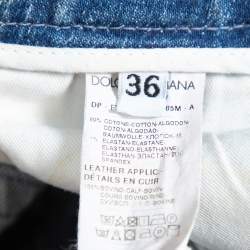 Pre Owned Dolce & Gabbana Blue Denim Distressed Jeans XS 
