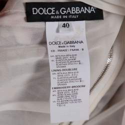 مملوكة مسبقًا Dolce & Gabbana Multicolor Floral Printed Silk Crepe Ruched Midi Dress S