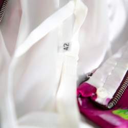 مملوكة مسبقًا Dolce & Gabbana Purple Floral Printed Silk Satin Ruched Midi Dress M