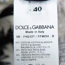 Pre Owned تنورة ميدي دولتشي أند غابانا بطيات جاكار مطبوعة زهور متعدد الألوان صغيرة