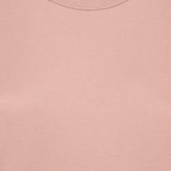 Pre Owned Dolce & Gabbana Salmon Pink Cotton Crewneck T Shirt L