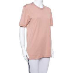 Pre Owned Dolce & Gabbana Salmon Pink Cotton Crewneck T Shirt L