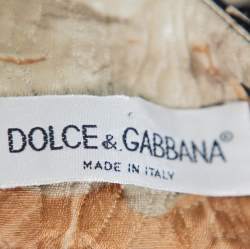 Pre Owned Dolce & Gabbana Vintage Black Floral Printed Jacquard Sheath Dress M