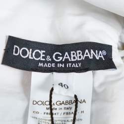 Pre Owned Dolce & Gabbana Multicolor Majolica Printed Cotton Flared Midi Dress S