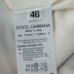 Pre Owned تنورة ماكسي دولتشي أند غبانا كريب مخططة مونوكروم كبير