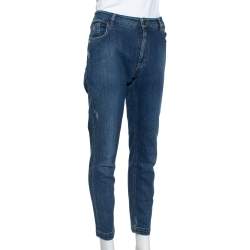 Pre Owned Dolce & Gabbana Navy Blue Denim Slim Fit Kate Jeans L