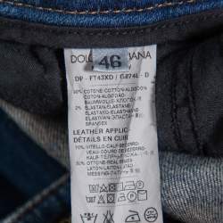 Pre Owned Dolce & Gabbana Navy Blue Denim Slim Fit Kate Jeans L