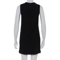 Pre Owned Dolce & Gabbana Black Crepe Sleeveless Shift Dress S