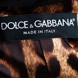 Pre Owned Dolce & Gabbana Black Wool Button Front Cropped Blazer S