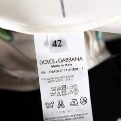 مملوكة مسبقًا Dolce & Gabbana Multicolor Children's Drawing Printed Silk Mikado Midi Skirt M