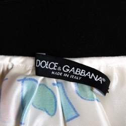 مملوكة مسبقًا Dolce & Gabbana Multicolor Children's Drawing Printed Silk Mikado Midi Skirt M